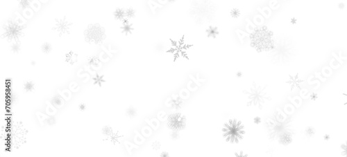Winter Flurry: Mesmeric 3D Illustration Depicting Descending Festive Snowflakes