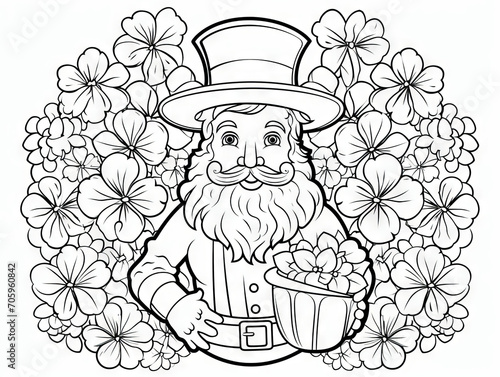 St. Patrick's Day coloring book page