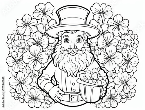 St. Patrick's Day coloring book page photo