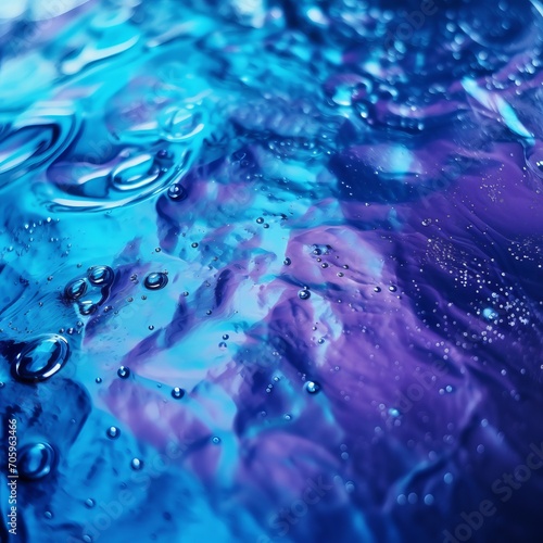 Elegant Blue Splash Ink. Abstract Colorful Waves