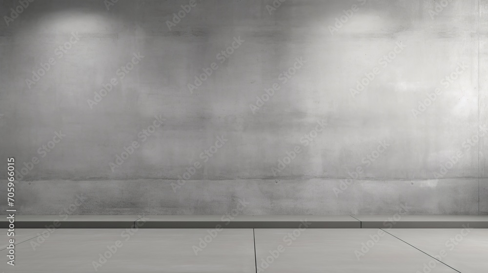 Minimalistic Gray Concrete Wall Texture Background AI Generated