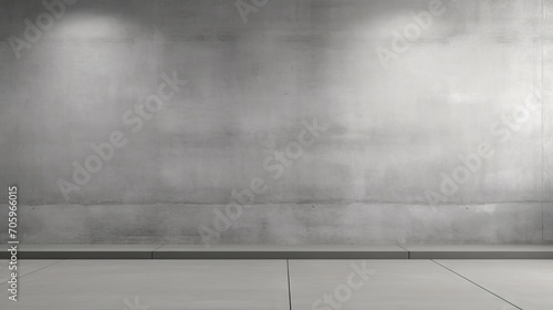 Minimalistic Gray Concrete Wall Texture Background AI Generated