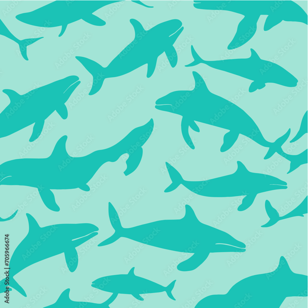 Seamless pattern with whales, vector Seamless pattern with whales, vector