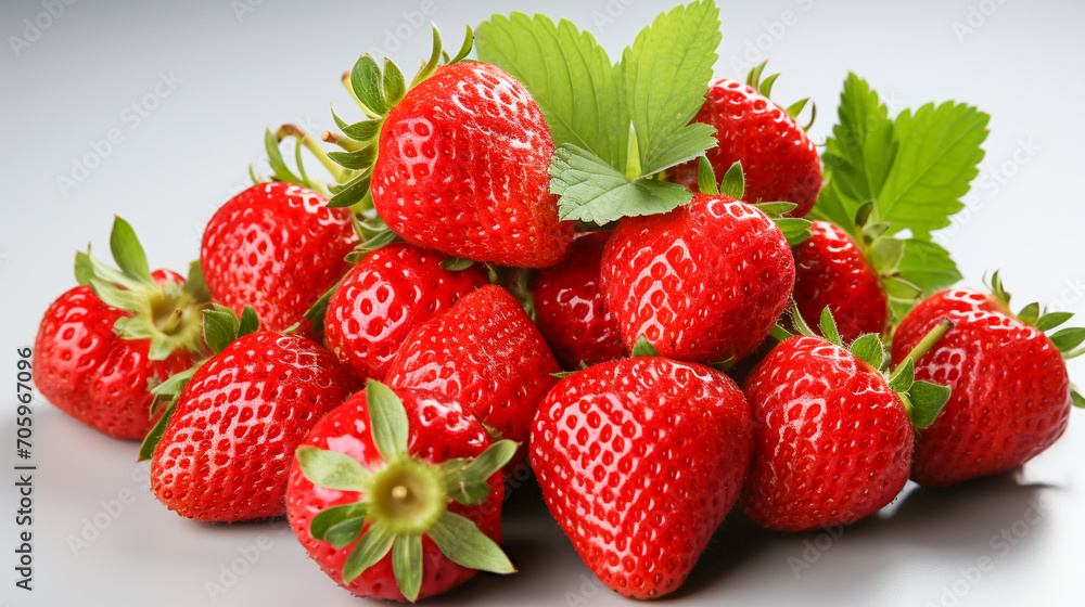 Fresh strawberries isolated on white background Fresh strawberries isolated on white background