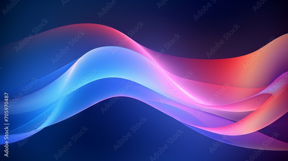 Neon Wave Abstract Background for Wallpaper, Banner, and Landing Page AI Generated