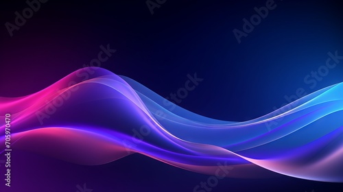 Neon Wave Abstract Background for Wallpaper, Banner, and Landing Page AI Generated