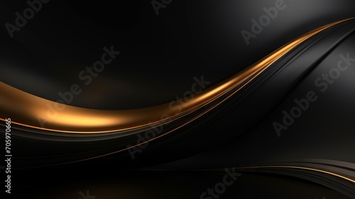 Abstract Black and Gold Luxury Background AI Generated