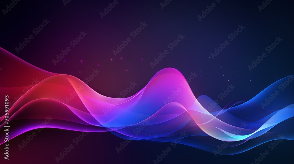 Abstract Colorful Wave and Curve Lines with Technology Background AI Generated