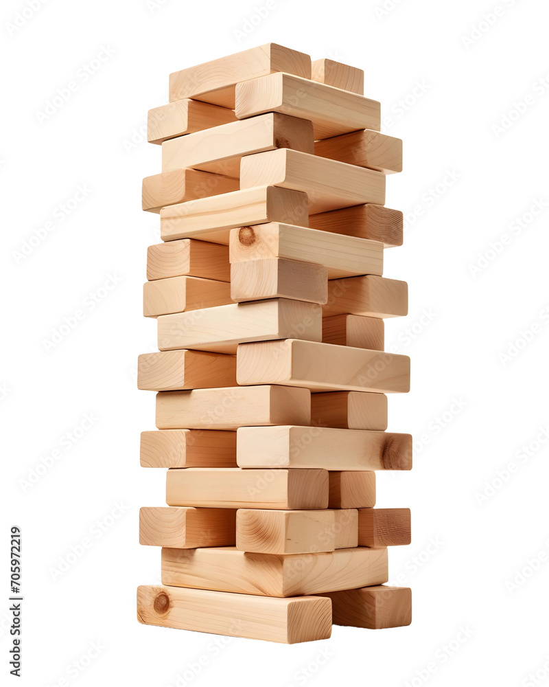 JENGA GIANT isolated on white and transparent background JENGA GIANT isolated on white and transparent background