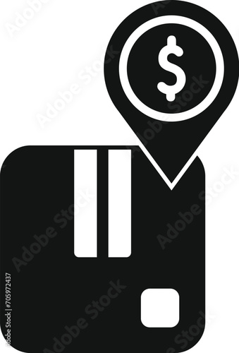 Parcel box icon simple vector. Online store market. Benefit dark