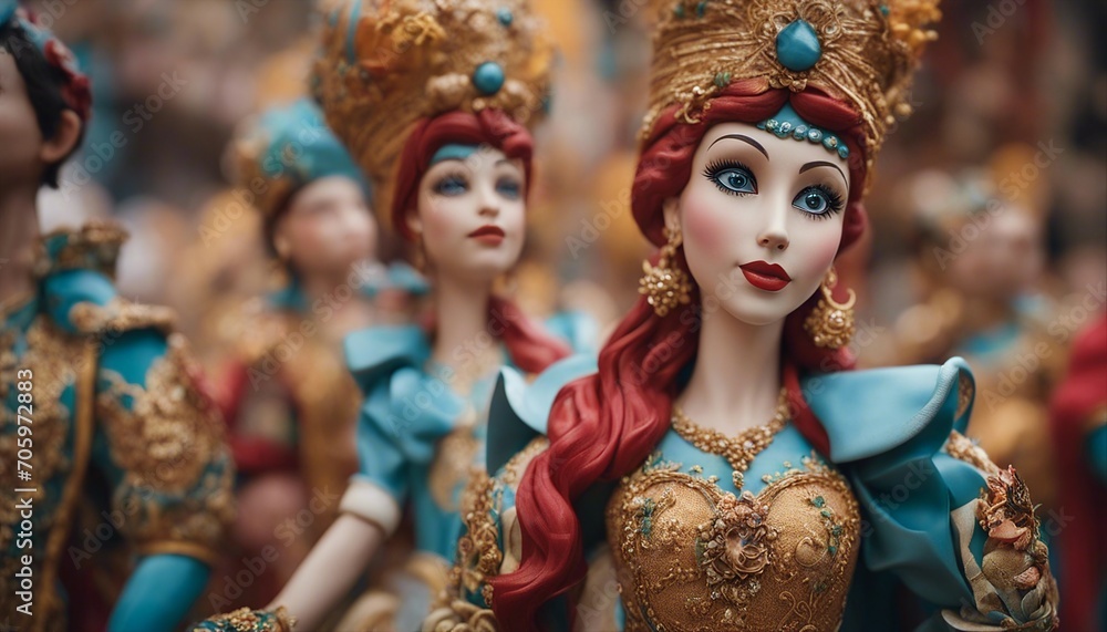 Intricate Spanish Fallas Festival Doll in Traditional Dress