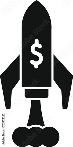 Rocket start up business icon simple vector. Merger fusion. Team management