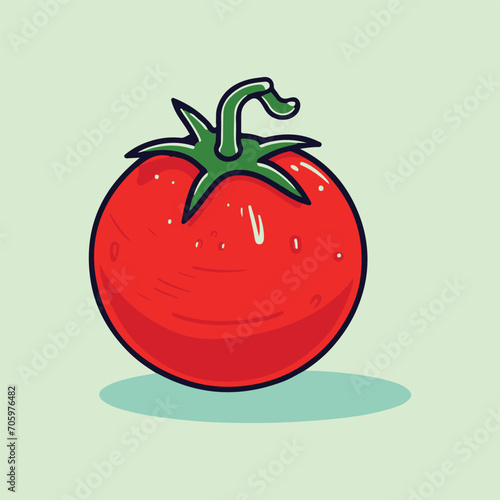 fresh tomato vegetable icon illutration