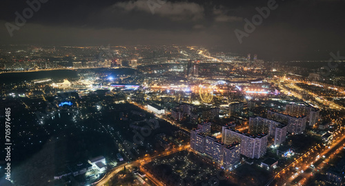 night panorama of the city of Moscow © zeleniy9