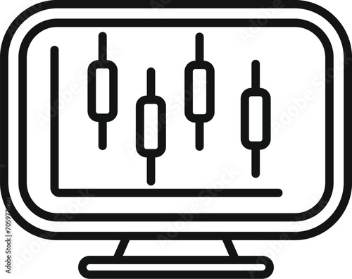 Online money market icon outline vector. Merger fusion. Service benefit