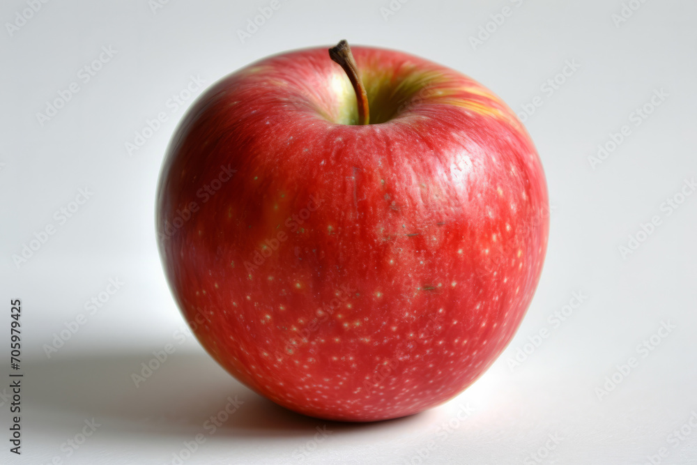Red Apple on White Table, Fresh, Appetizing Fruit on Clean Surface. A vibrant red apple placed on a pristine white table, creating a visually appealing and enticing image. Red Apple on White Table, Fresh, Appetizing Fruit on Clean Surface. A vibrant red apple placed on a pristine white table, creating a visually appealing and enticing image.