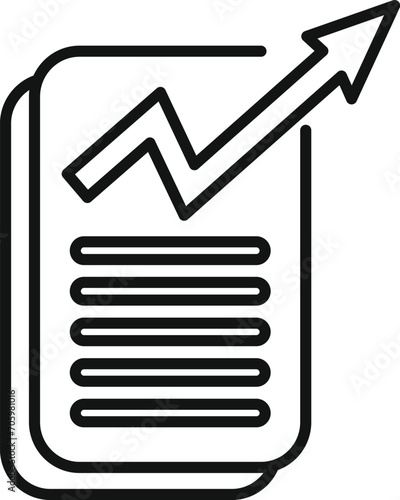 Finance papers icon outline vector. Fusion direct customer. Service business