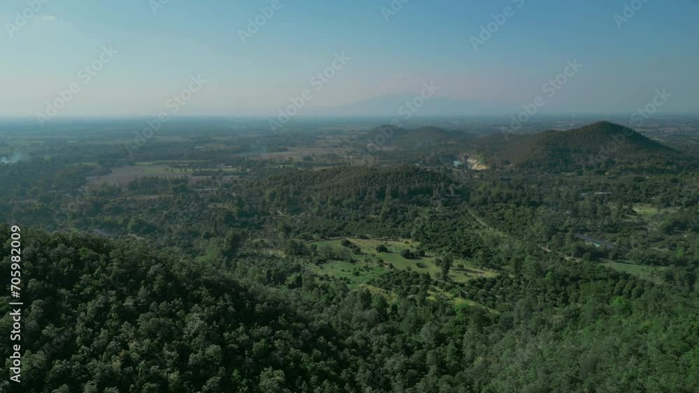 Aerial view of bautiful sunrise at mountain in Thailand Aerial view of bautiful sunrise at mountain in Thailand