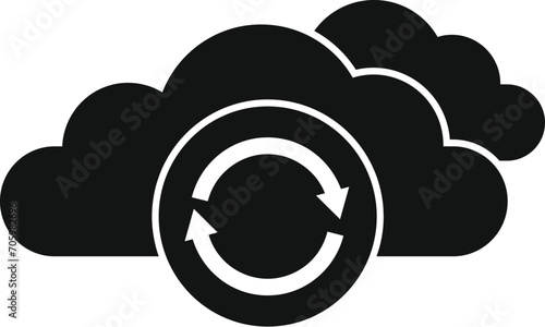 Restore data cloud icon simple vector. Work idea internet. Content filter