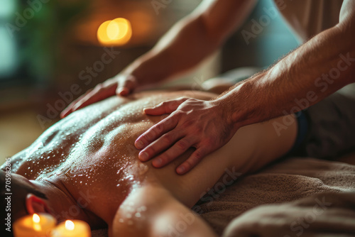 Man Receiving a Rejuvenating Spa Massage