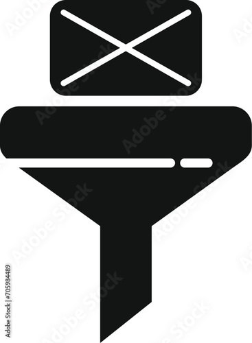 Mail content filter icon simple vector. Online internet funnel. Media cloud