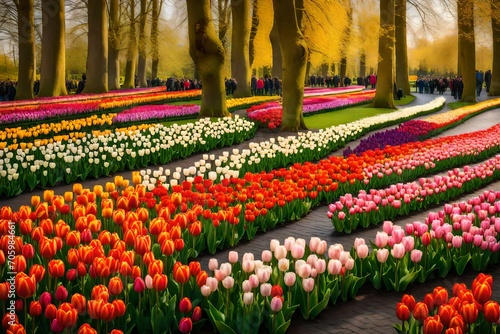 tulips in the park #705984661