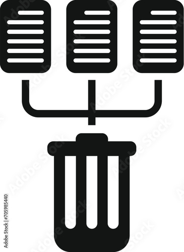 Garbage file content icon simple vector. Creative data input. Cloud process