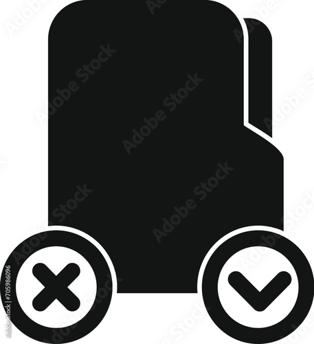 Restricted file icon simple vector. Smart database. Creative input idea