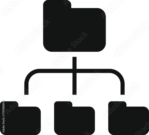 Data folder scheme icon simple vector. Manage content filter. Strain flow