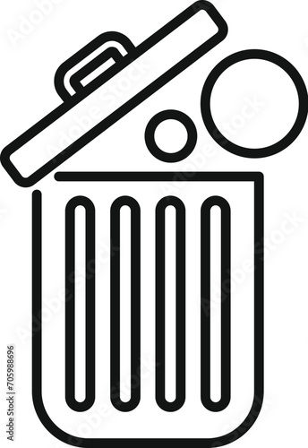 Garbage content filter icon outline vector. Work idea. Dark tunnel sand