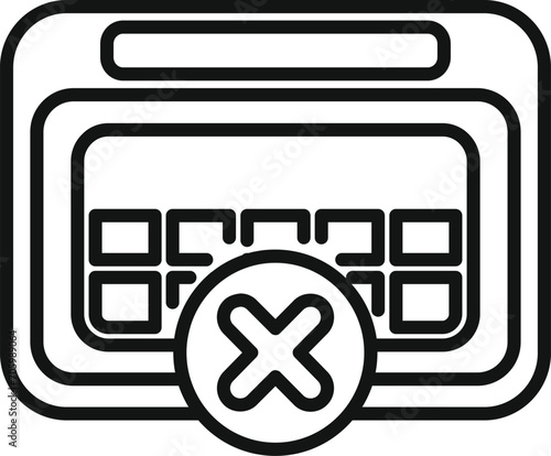 Calendar time filter content icon outline vector. Smart database. Work creative idea