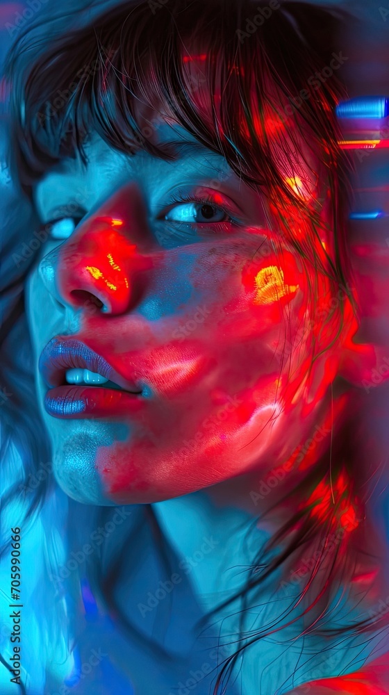 Fototapeta premium portrait of a woman with makeup