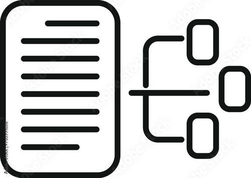 Data file scheme icon outline vector. Cloud process. Time media safety