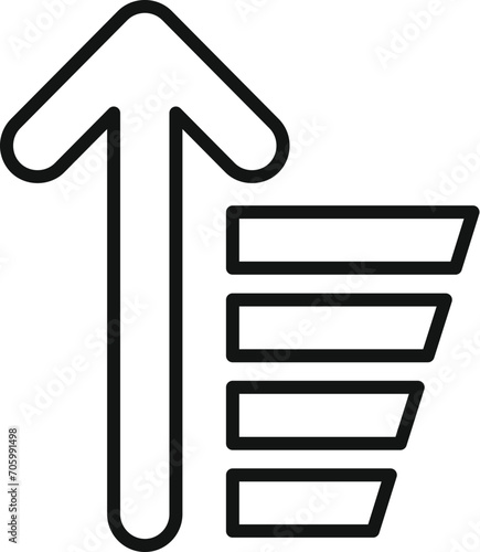Flow data restrict icon outline vector. Smart work idea. Safety lead