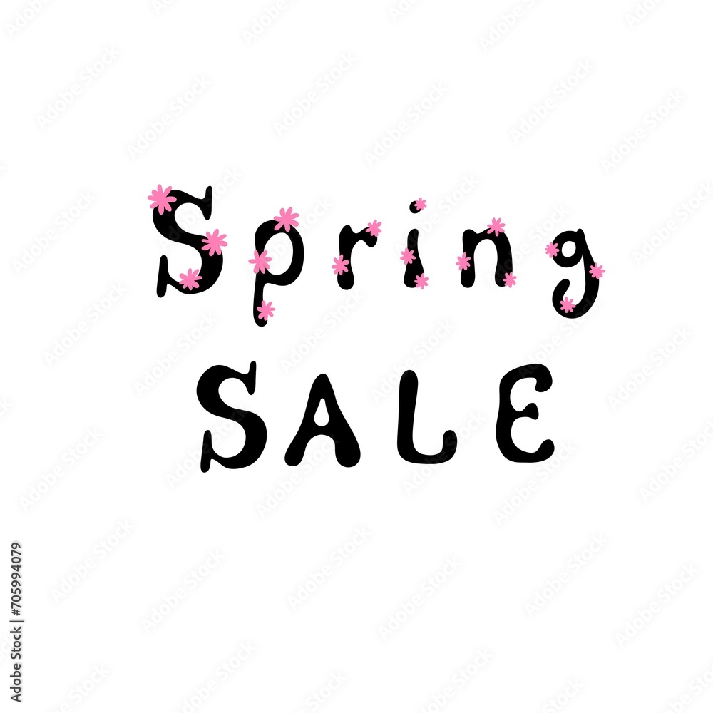 Spring sale print for wrapping paper and fabrics and stickers and shops packaging Spring sale print for wrapping paper and fabrics and stickers and shops packaging