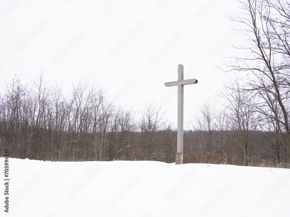 Cross in the snow Cross in the snow