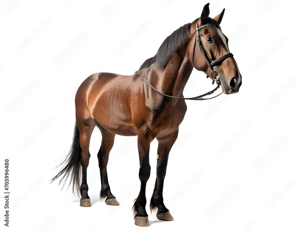 Obraz premium horse isolated white background, cutout