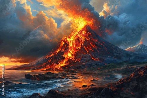 A strong volcanic eruption. The Concept of Natural Disasters and Their Consequences