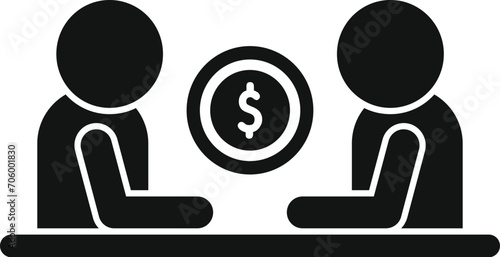 Finance advice cooperation icon simple vector. Finance support. Bank federal budget