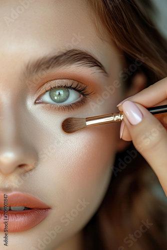 Makeup artist applies eye s...