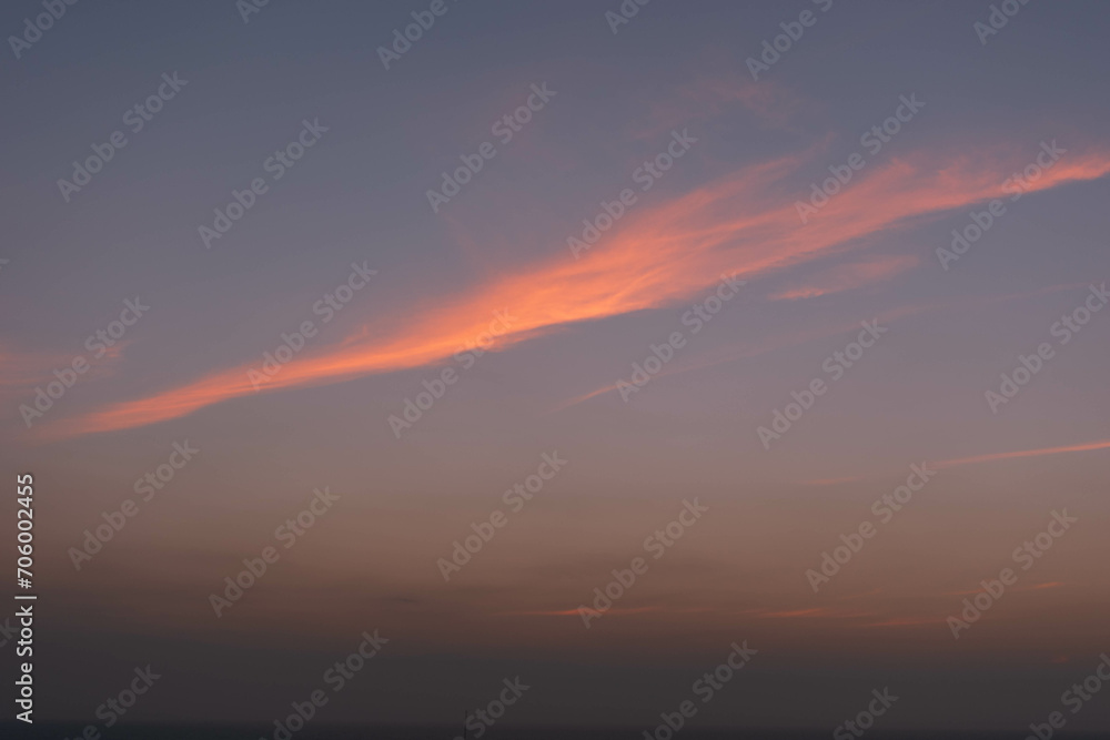 Beautiful colorful sunset with ocean view in Cartagena, Bolivar, Colombia