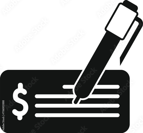Write blank paper icon simple vector. Social deal online. Economic dark