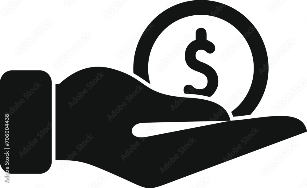 Keep care money icon simple vector. Support bank finance. Grant pandemic Keep care money icon simple vector. Support bank finance. Grant pandemic
