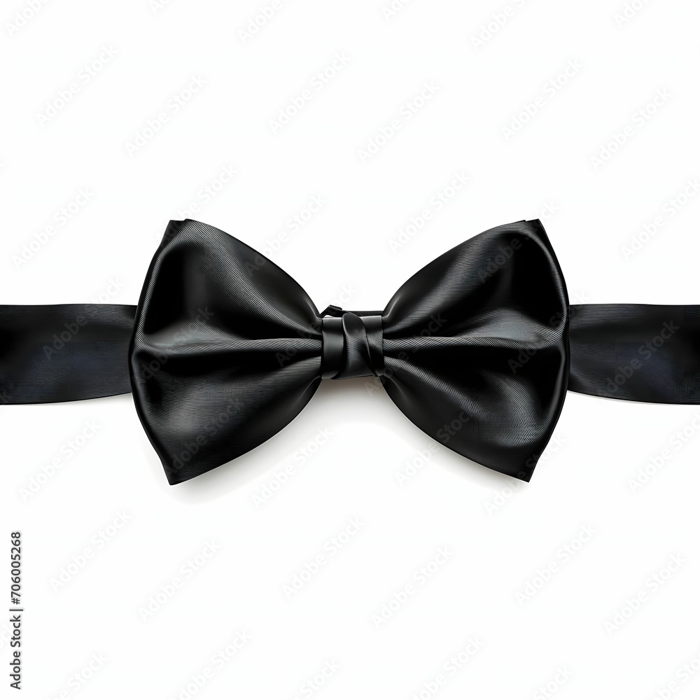Classic bow tie, a timeless accessory for dapper looks, isolated on a clean white background