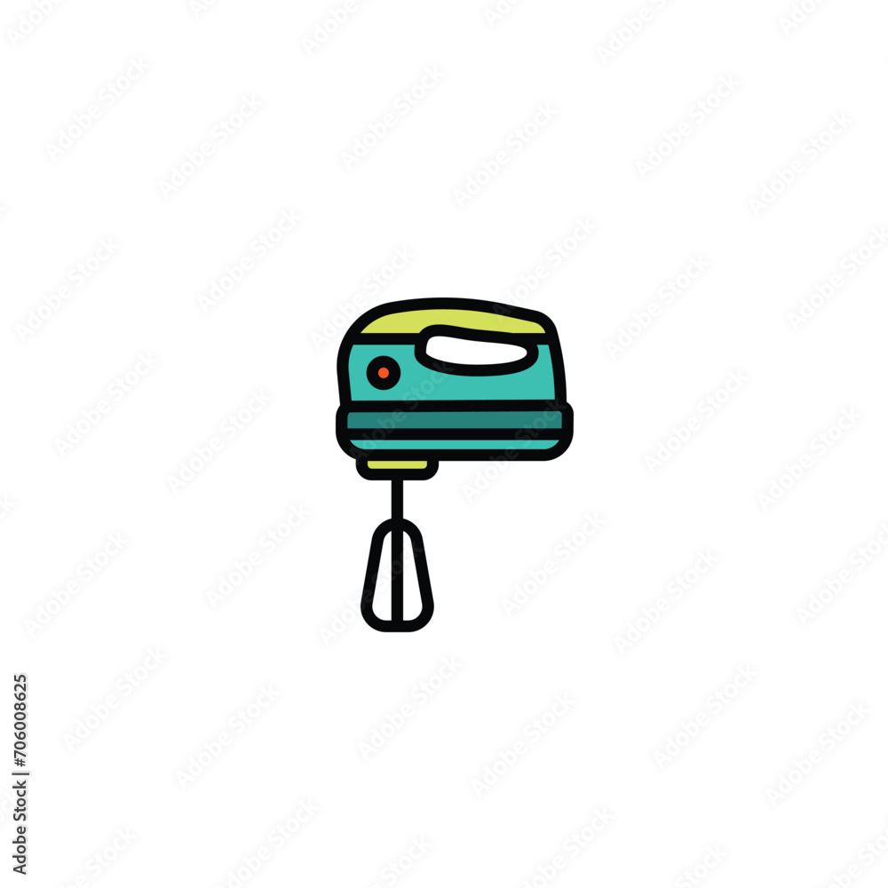 Original vector illustration. A contour icon. An element of household appliances for cooking. Kitchen mixer. A design element. Original vector illustration. A contour icon. An element of household appliances for cooking. Kitchen mixer. A design element.
