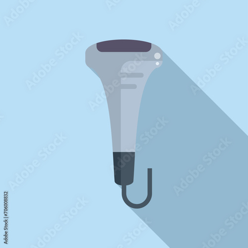 Sonograph analysis icon flat vector. Device diagnosis. Ultra sound