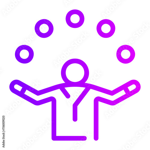 juggler gradient icon