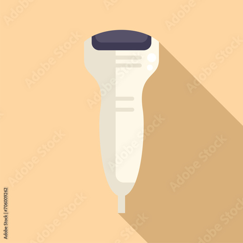 Sonograph diagnosis icon flat vector. Medical doctor. Ultra sound clinic