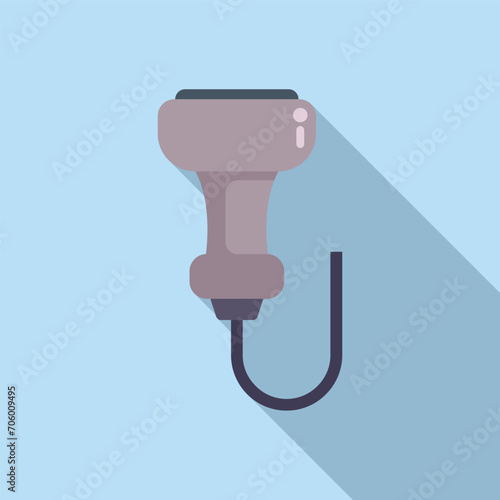 Echocardiogram icon flat vector. Sonograph diagnosis. Doctor ultra sound