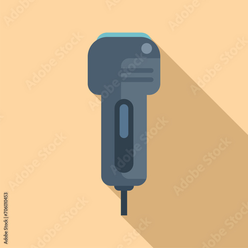 Ultra sound medical icon flat vector. Diagnosis ultrasonic. Sonogram cardio